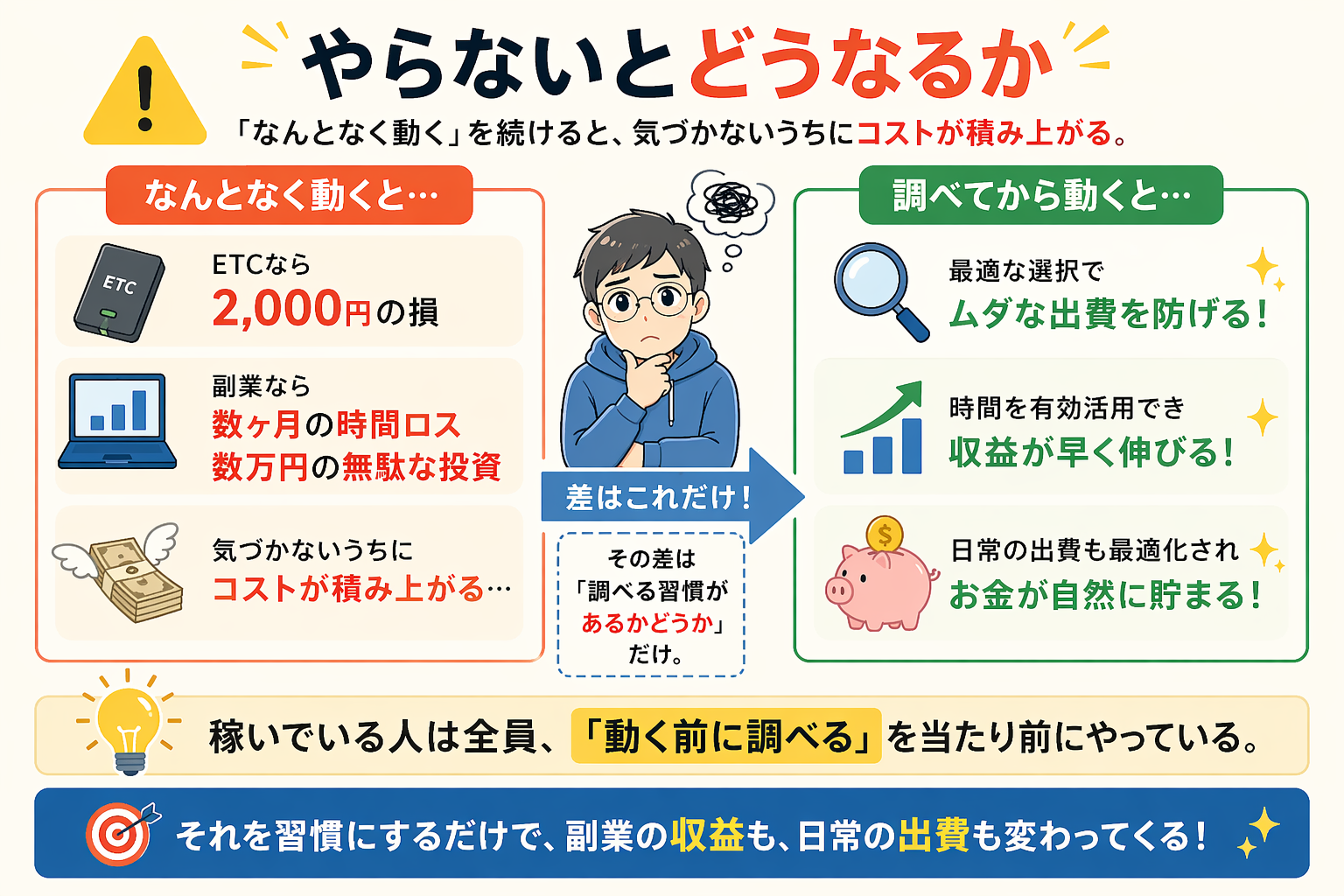 やらないとどうなるか