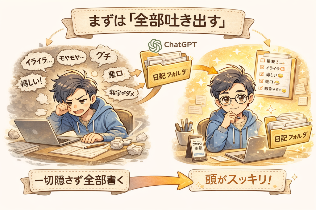 私がやっていること：まずは“全部吐き出す”