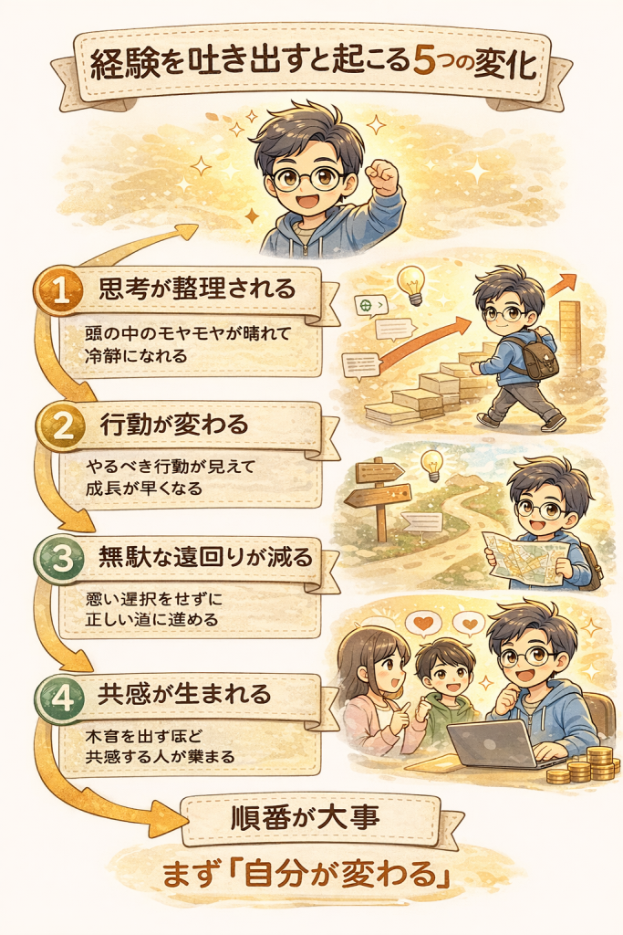 経験を吐き出すと起こる5つの変化