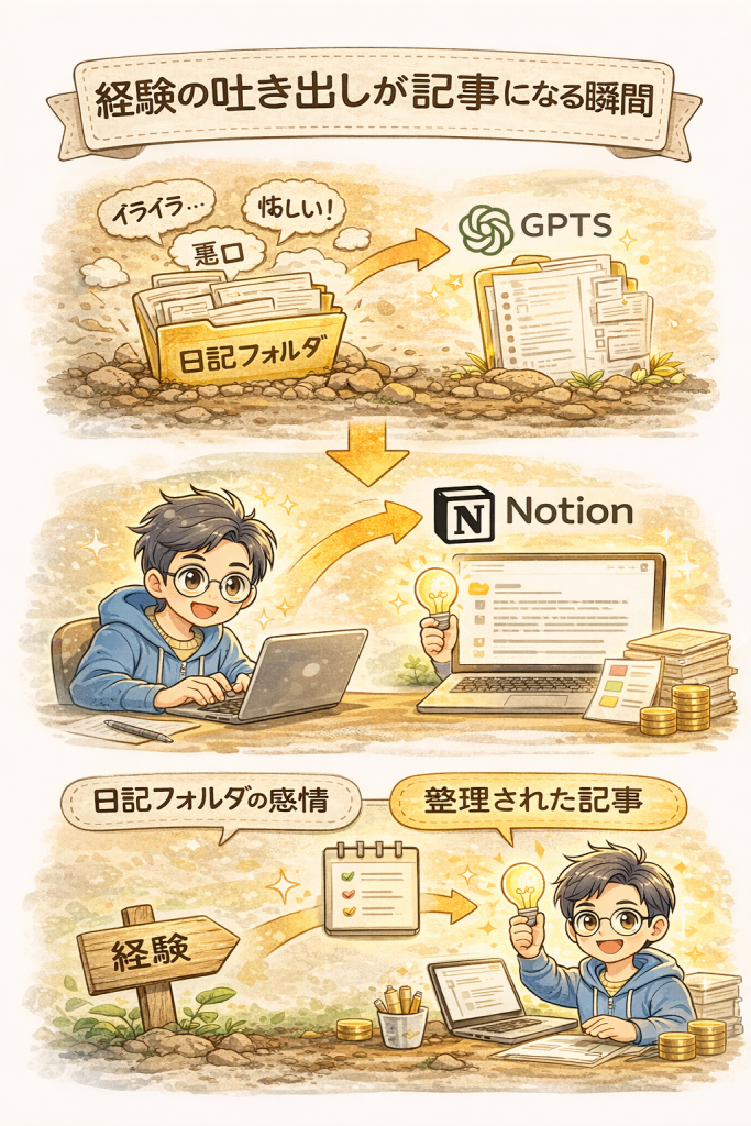 経験の吐き出しが記事になる瞬間